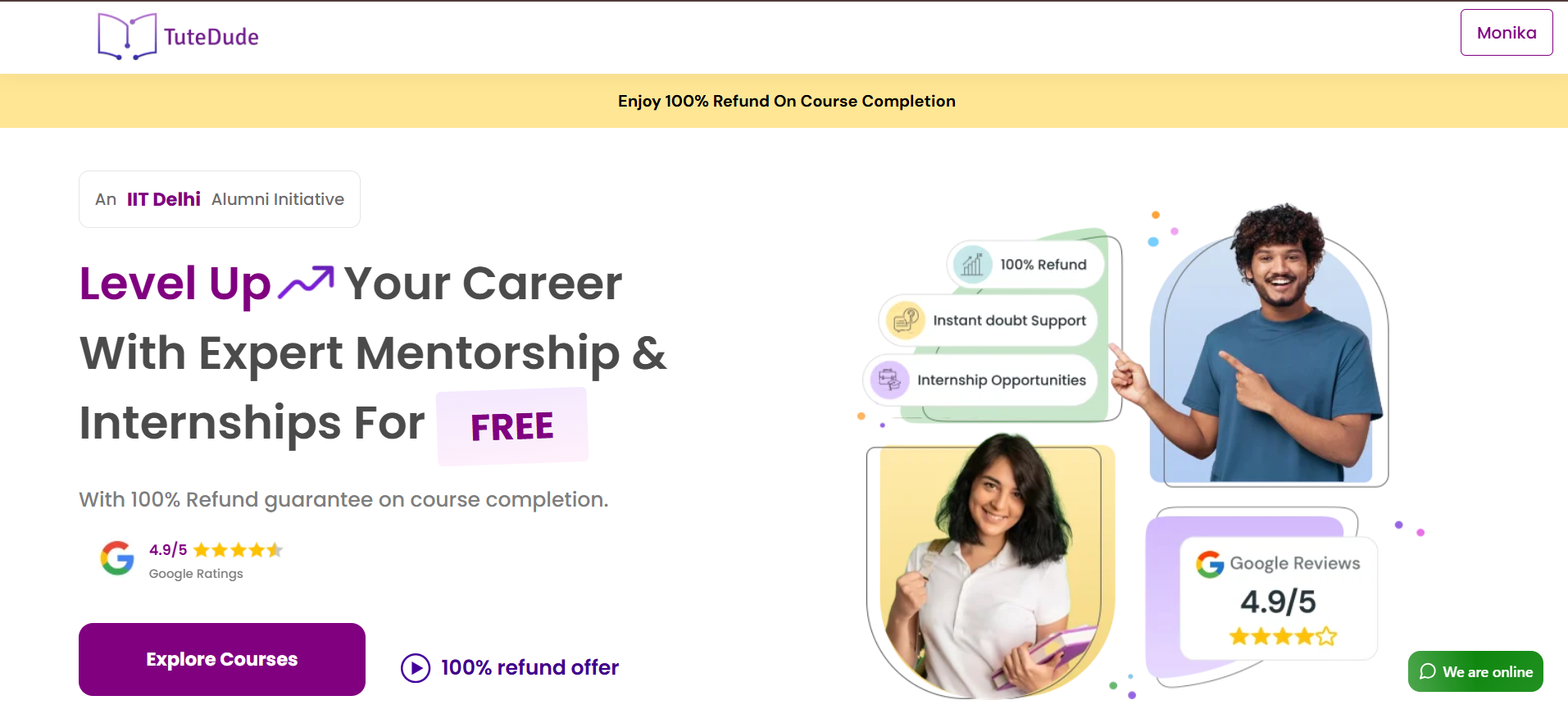 Read more about the article TuteDude Courses: 100% Refund After Completing Your Course & Lifetime Access Guaranteed