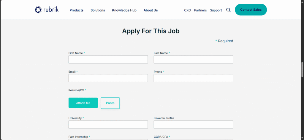 Rubrik Winter Internship 2026