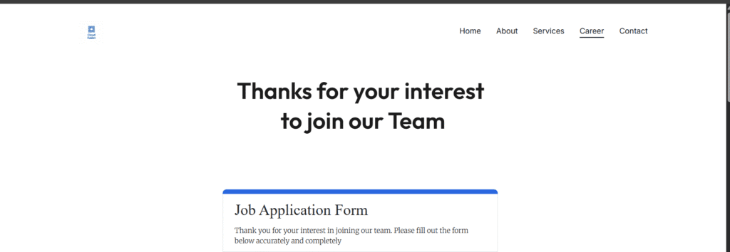 HTML Developer Intern