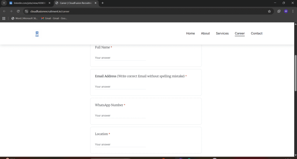 HTML Developer Intern