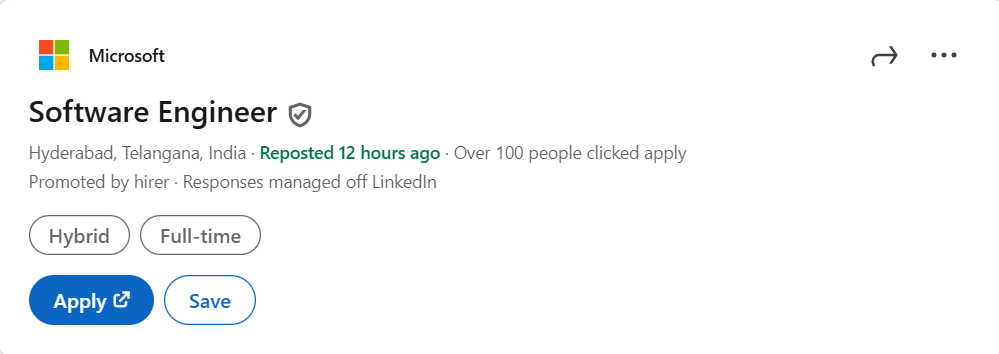 Read more about the article Microsoft Software Engineer Job in Hyderabad: An Incredible Career Opportunity to Build the Future with Innovation and Impact