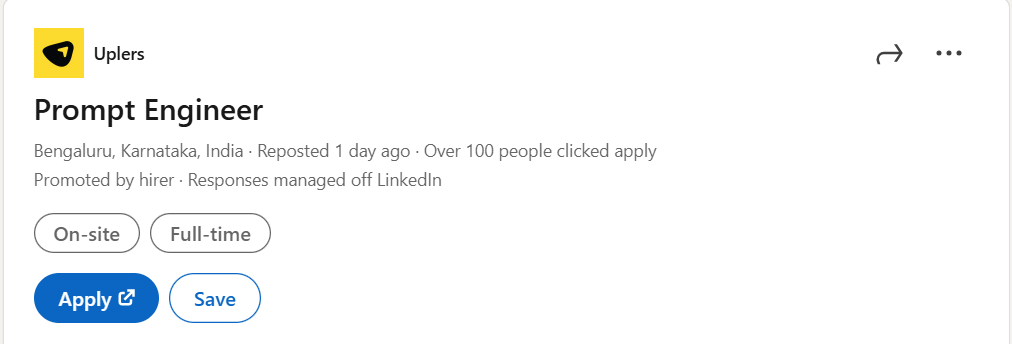 Read more about the article Prompt Engineer Job at Uplers: A Golden Opportunity for AI and NLP Enthusiasts in Bengaluru