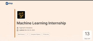 Read more about the article Machine Learning Internship at Yugensoft Innovations – Exciting Unstop Opportunity for AI Enthusiasts